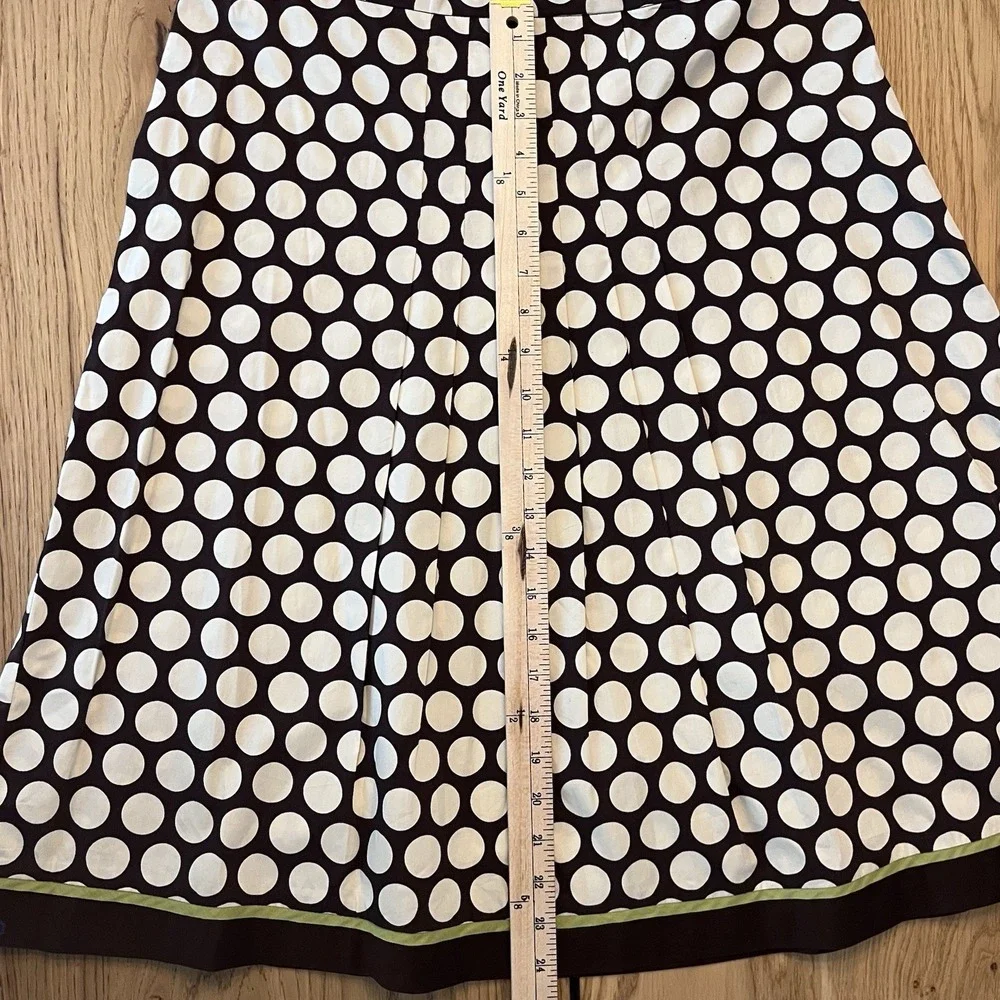 Amanda Lane Polkadot 100% cotton Pleated Skirt‎ Size 16